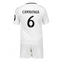 Real Madrid Eduardo Camavinga #6 Hemmatröja Barn 2024-25 Kortärmad (+ Korta byxor)